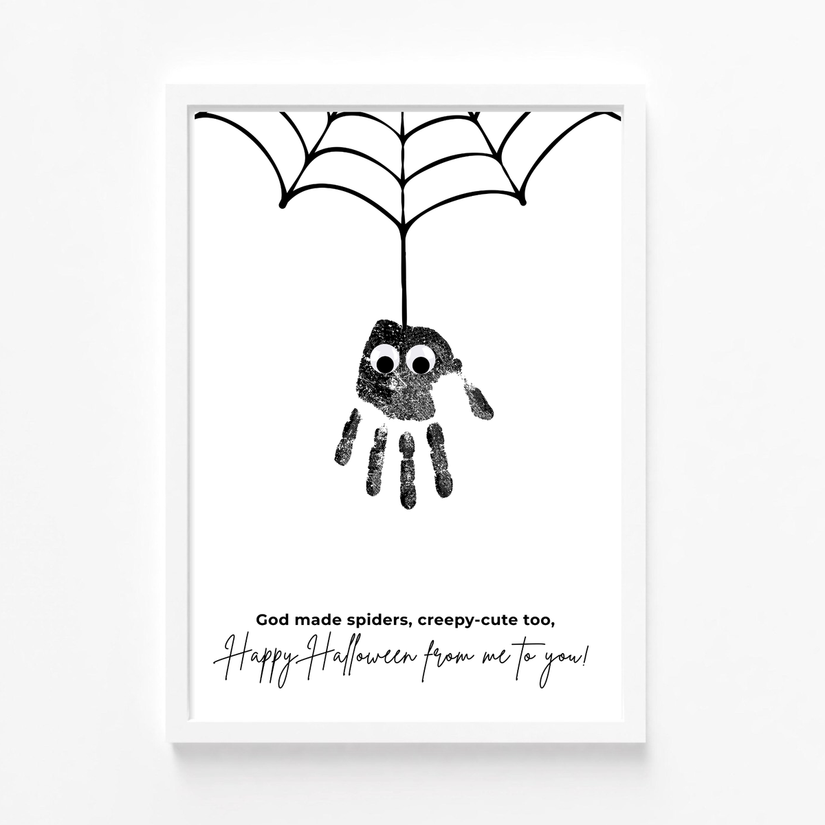 Christian Halloween Spider Handprint Craft Printable | Faith-Based Spider Keepsake Activity | Preschool Christian Halloween Craft | Sunday School Printable