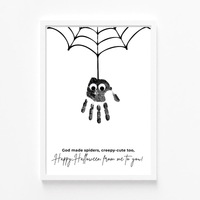 Christian Halloween Spider Handprint Craft Printable | Faith-Based Spider Keepsake Activity | Preschool Christian Halloween Craft | Sunday School Printable