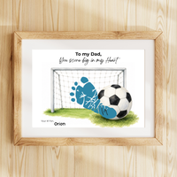 Soccer Father’s Day Footprint Craft Printable, To My Dad You Score Big in My Heart, Soccer Keepsake Gift from Kids, Sports Dad Father’s Day Craft