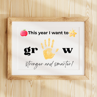 First Day of School Handprint Craft Printable | “This Year I Want to Grow” Keepsake | Back to School Activity for Kids | Preschool Kindergarten Craft