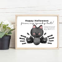 Happy Halloween Bat Handprint Craft Printable | Spooky Bat Keepsake for Kids | Preschool Halloween Activity | Daycare & Classroom Craft