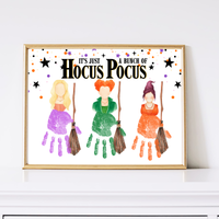 It's Just a Bunch of Hocus Pocus Handprint Craft Printable | Halloween Witch Handprint Keepsake | Preschool Halloween Activity | Daycare & Classroom Craft