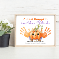 Pumpkin Handprint Craft Printable | Cutest Pumpkin in the Patch | Fall Keepsake Activity for Preschool & Kindergarten
