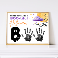 Hands Down It's a BOO-tiful Halloween Handprint Craft Printable | Halloween Keepsake Activity for Kids | Preschool Halloween Craft | Daycare & Classroom Printable
