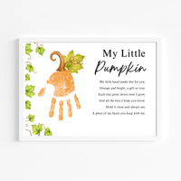 My Little Pumpkin Handprint Craft Printable | Fall Keepsake Activity for Preschool & Kindergarten
