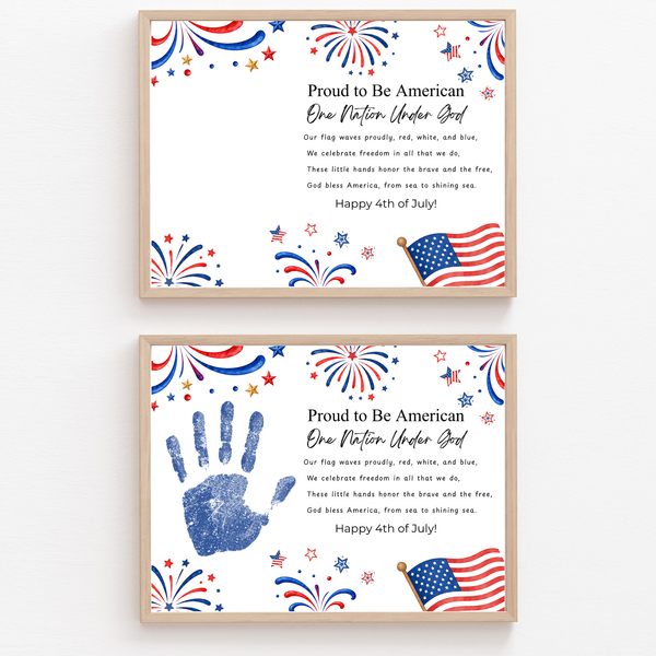 Christian 4th of July Handprint Craft for Kids | One Nation Under God Patriotic Preschool & Kindergarten Activity