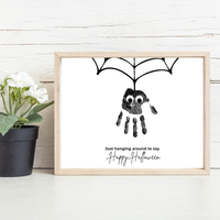 Halloween Spider Handprint Craft Bundle | Happy Halloween Spider Keepsake Printable | Preschool Halloween Activity | Daycare & Classroom Handprint Craft