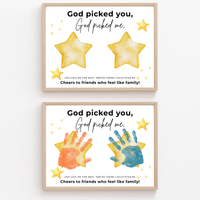 Christian Friendship Handprint Craft for Kids | God Picked You Best Friend Faith-Based Keepsake