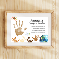Juneteenth Courage & Freedom Handprint Craft Printable | Juneteenth Activity for Kids | Diversity & Inclusion Keepsake
