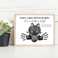 Christian Halloween Bat Handprint Craft Printable | Faith-Based Halloween Keepsake Activity for Kids | Preschool Christian Halloween Craft | Sunday School Printable