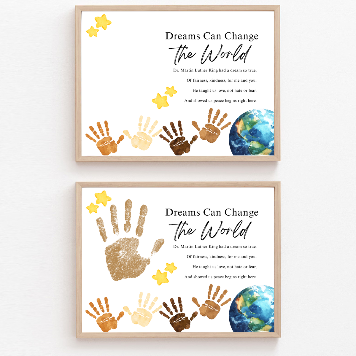 Martin Luther King Jr. Handprint Craft for Kids | MLK Day Diversity & Kindness Printable Activity