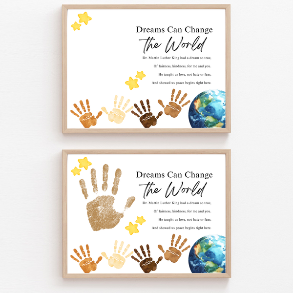 Martin Luther King Jr. Handprint Craft for Kids | MLK Day Diversity & Kindness Printable Activity