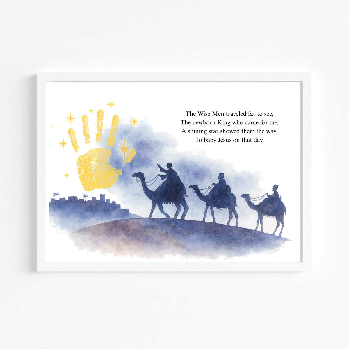 Christian Three Wise Men Handprint Craft Printable | Wise Men Christmas Keepsake | Nativity Handprint Activity | Epiphany Craft | Sunday School Christmas Printable