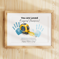 Father’s Day Handprint Craft Printable | You Are Loved Beyond Measure | Measuring Tape Keepsake Gift from Kids | DIY Dad Gift