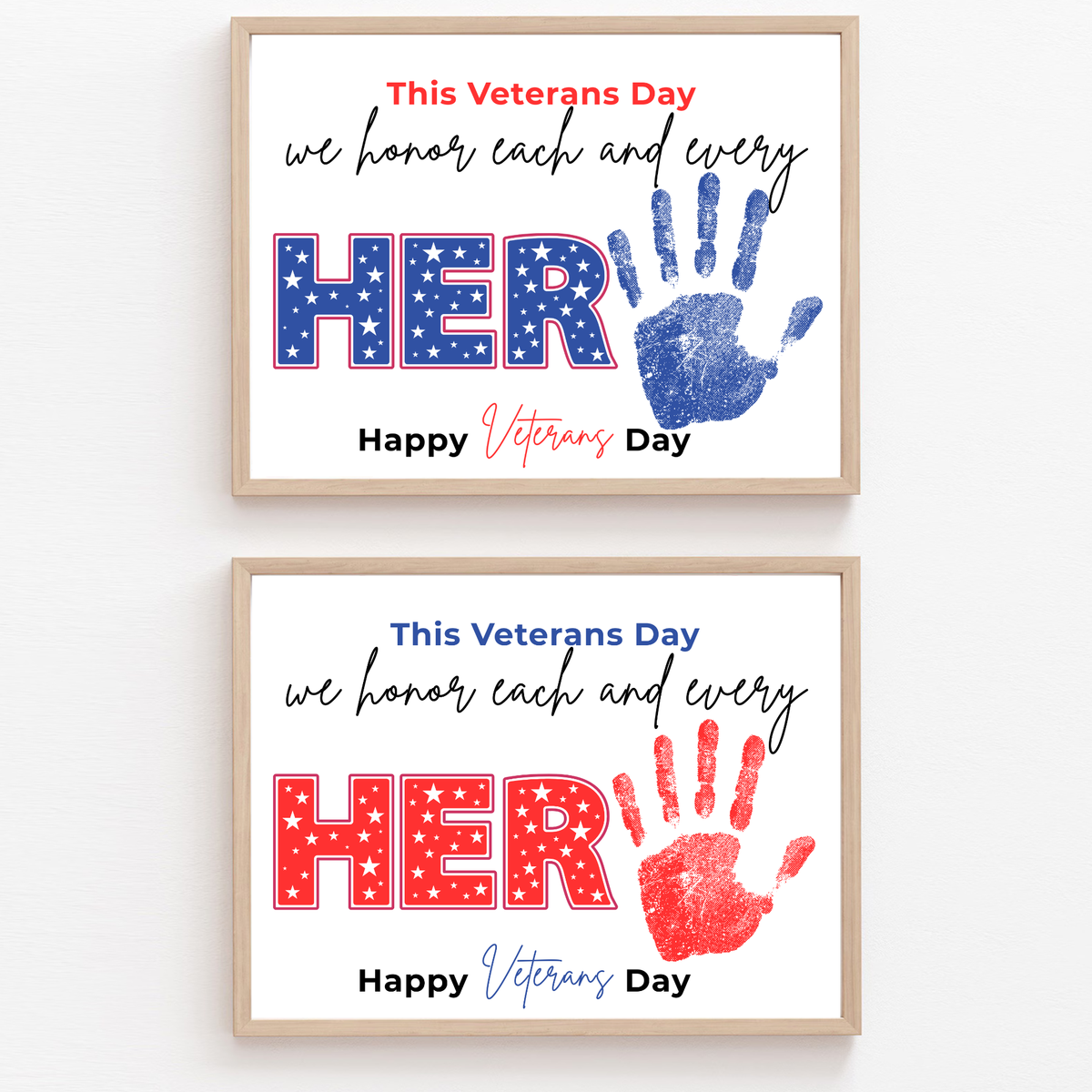 Veterans Day Handprint Craft for Kids | We Honor Each and Every Hero Patriotic Classroom Activity