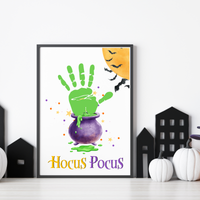 Hocus Pocus Halloween Handprint Craft Printable | Witch Cauldron Halloween Keepsake | Preschool Halloween Activity | Daycare & Classroom Craft