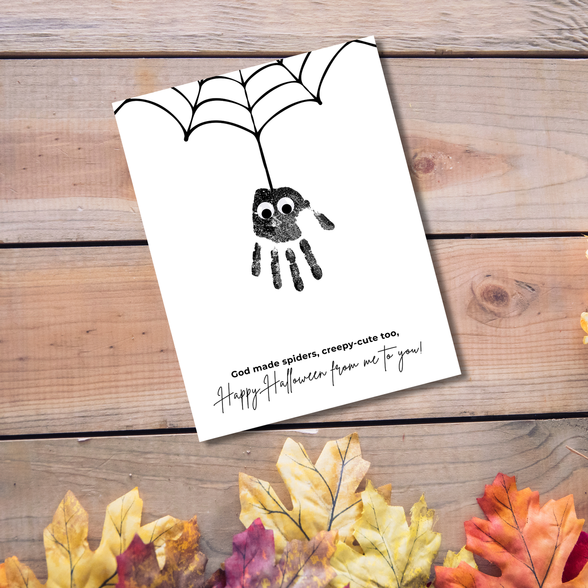 Christian Halloween Spider Handprint Craft Printable | Faith-Based Spider Keepsake Activity | Preschool Christian Halloween Craft | Sunday School Printable
