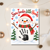 Snowman Handprint Craft | Snow-tacular Little Hands Christmas Printable for Kids