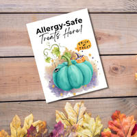 Halloween Allergy-Friendly Sign Printable Bundle | Teal Pumpkin Project Sign | Non Food Treats Sign | Allergy Safe Trick or Treat Printable