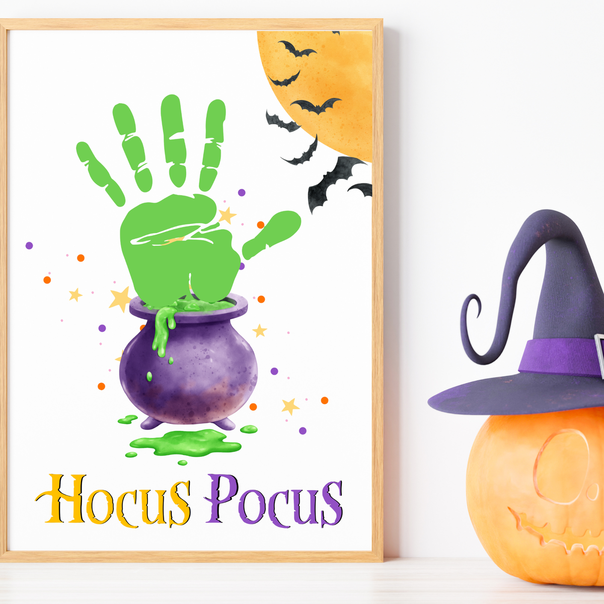 Hocus Pocus Halloween Handprint Craft Printable | Witch Cauldron Halloween Keepsake | Preschool Halloween Activity | Daycare & Classroom Craft