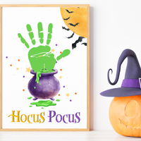 Hocus Pocus Halloween Handprint Craft Printable | Witch Cauldron Halloween Keepsake | Preschool Halloween Activity | Daycare & Classroom Craft