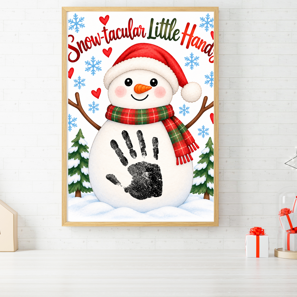 Snowman Handprint Craft | Snow-tacular Little Hands Christmas Printable for Kids
