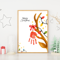 Christmas Reindeer Handprint Craft for Kids | Merry Christmas Ornament Keepsake | Preschool Holiday Activity