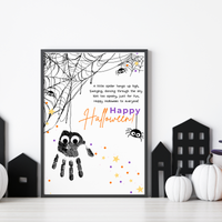 Happy Halloween Spider Handprint Craft Printable | Preschool Halloween Keepsake Activity | Halloween Craft for Kids | Daycare & Classroom Printable