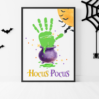 Hocus Pocus Halloween Handprint Craft Printable | Witch Cauldron Halloween Keepsake | Preschool Halloween Activity | Daycare & Classroom Craft