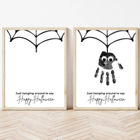 Happy Halloween Spider Handprint Craft Printable | Halloween Spider Keepsake Activity for Kids | Preschool Halloween Craft | Daycare & Classroom Printable