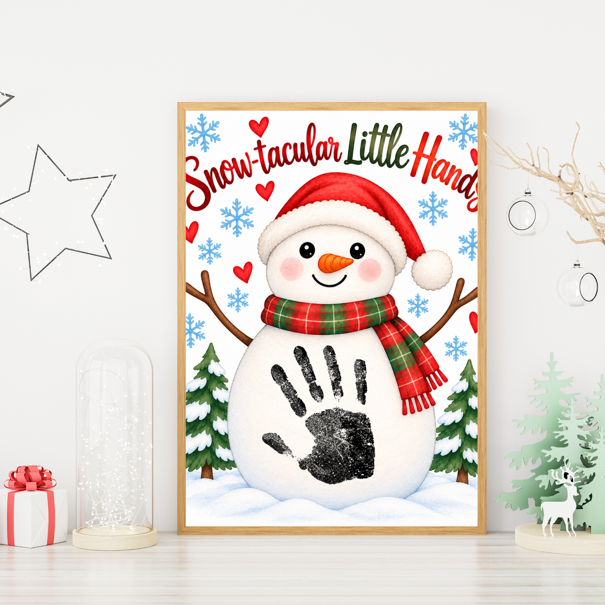 Snowman Handprint Craft | Snow-tacular Little Hands Christmas Printable for Kids