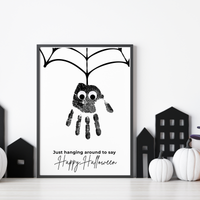 Happy Halloween Spider Handprint Craft Printable | Halloween Spider Keepsake Activity for Kids | Preschool Halloween Craft | Daycare & Classroom Printable