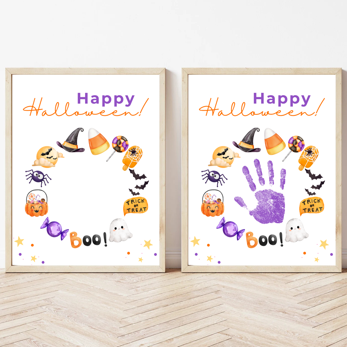 Happy Halloween Handprint Craft Printable | Halloween Keepsake for Kids | Preschool Halloween Activity | Daycare & Classroom Craft