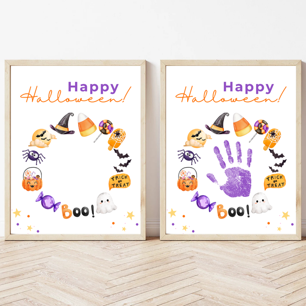 Happy Halloween Handprint Craft Printable | Halloween Keepsake for Kids | Preschool Halloween Activity | Daycare & Classroom Craft
