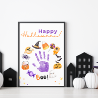 Happy Halloween Handprint Craft Printable | Halloween Keepsake for Kids | Preschool Halloween Activity | Daycare & Classroom Craft