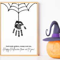 Christian Halloween Spider Handprint Craft Printable | Faith-Based Spider Keepsake Activity | Preschool Christian Halloween Craft | Sunday School Printable