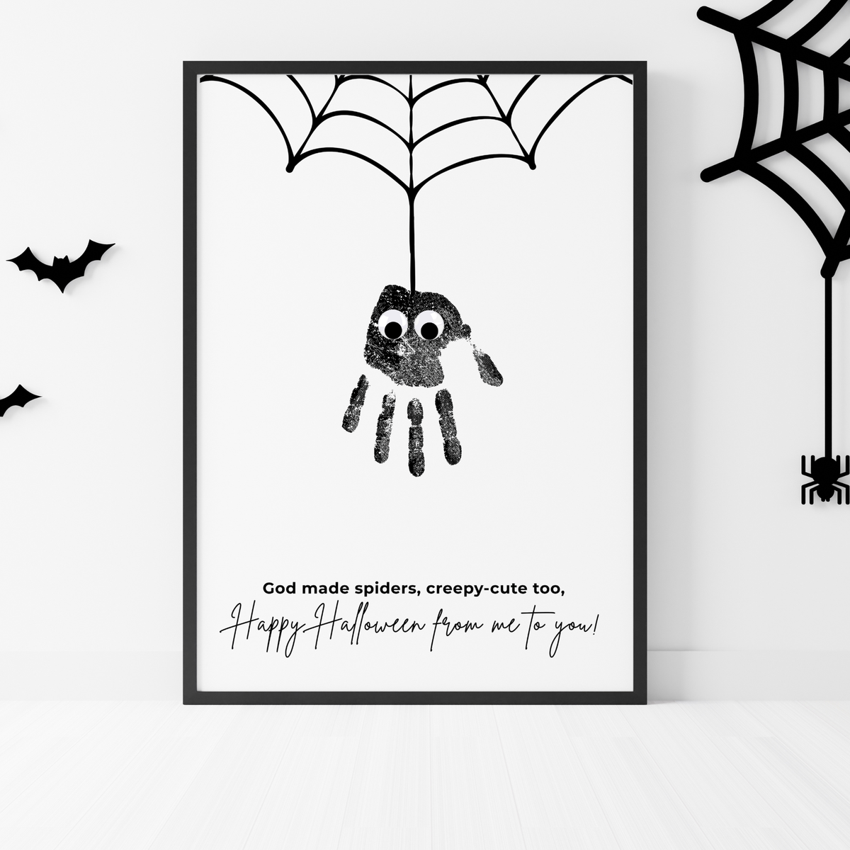 Christian Halloween Spider Handprint Craft Printable | Faith-Based Spider Keepsake Activity | Preschool Christian Halloween Craft | Sunday School Printable