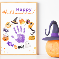 Happy Halloween Handprint Craft Printable | Halloween Keepsake for Kids | Preschool Halloween Activity | Daycare & Classroom Craft
