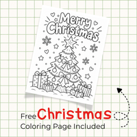 Christmas Tree Handprint Craft for Kids | Merry Christmas Printable Keepsake with Free Coloring Page