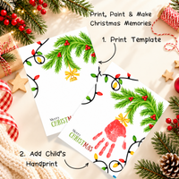 Christmas Bell Handprint Craft for Kids | Preschool & Toddler Christmas Keepsake Printable with Free Coloring Page