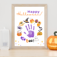 Happy Halloween Handprint Craft Printable | Halloween Keepsake for Kids | Preschool Halloween Activity | Daycare & Classroom Craft