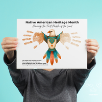 Native American Heritage Month Handprint Craft | Eagle Keepsake Printable