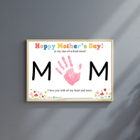 Mother’s Day Handprint Craft Printable | MOM Handprint Keepsake Gift from Kids | Preschool DIY Mother’s Day Art | Personalized Mom Gift PDF