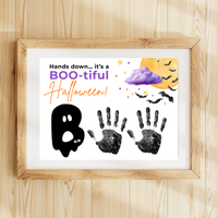 Hands Down It's a BOO-tiful Halloween Handprint Craft Printable | Halloween Keepsake Activity for Kids | Preschool Halloween Craft | Daycare & Classroom Printable