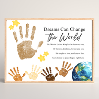 Martin Luther King Jr. Handprint Craft for Kids | MLK Day Diversity & Kindness Printable Activity