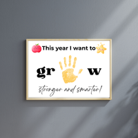 First Day of School Handprint Craft Printable | “This Year I Want to Grow” Keepsake | Back to School Activity for Kids | Preschool Kindergarten Craft
