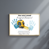 Father’s Day Handprint Craft Printable | You Are Loved Beyond Measure | Measuring Tape Keepsake Gift from Kids | DIY Dad Gift