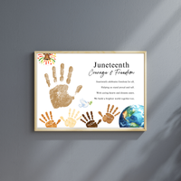 Juneteenth Courage & Freedom Handprint Craft Printable | Juneteenth Activity for Kids | Diversity & Inclusion Keepsake