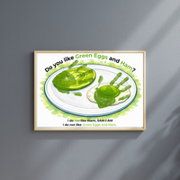 Green Eggs and Ham Handprint Craft Printable | Kids Reading Activity | Literacy Art Keepsake PDF