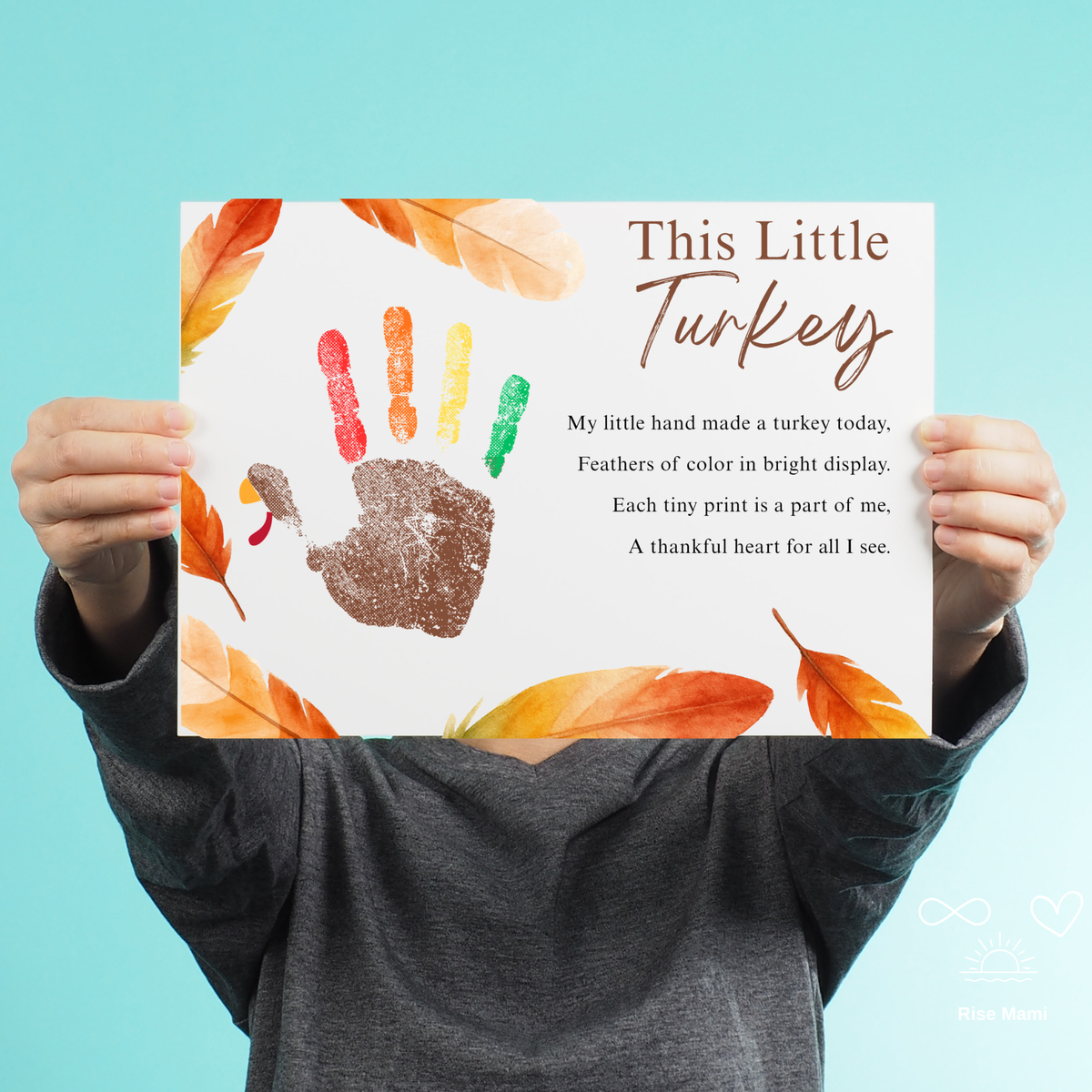 This Little Turkey Poem Handprint Craft | Thanksgiving Turkey Keepsake Printable